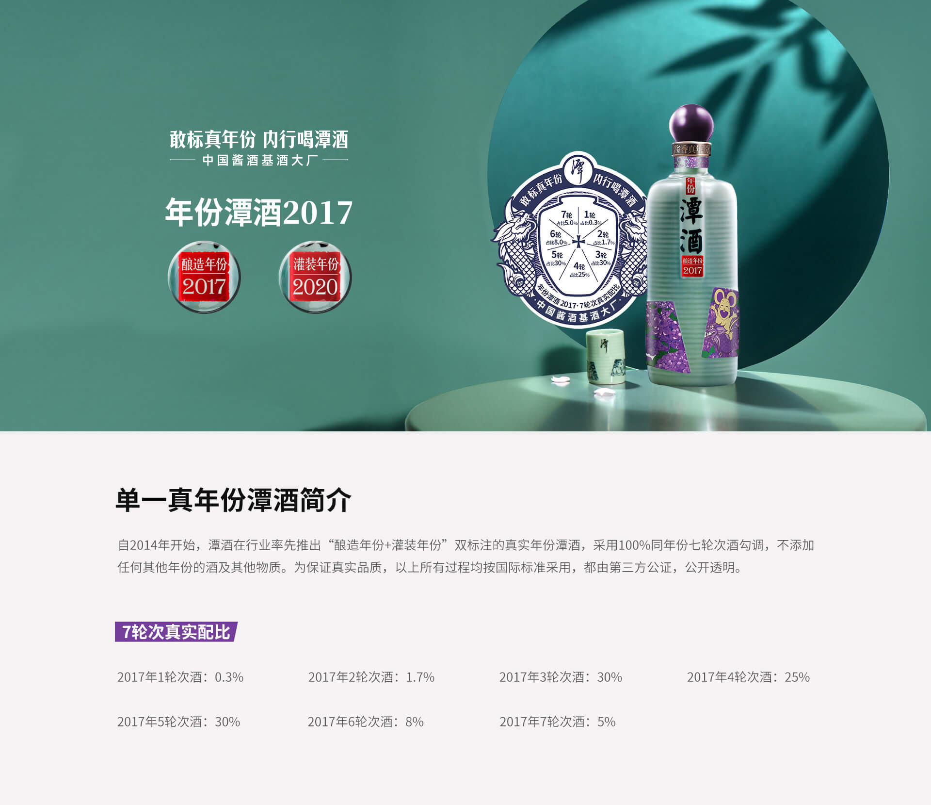 單一真年份潭酒系列-年份潭酒2017