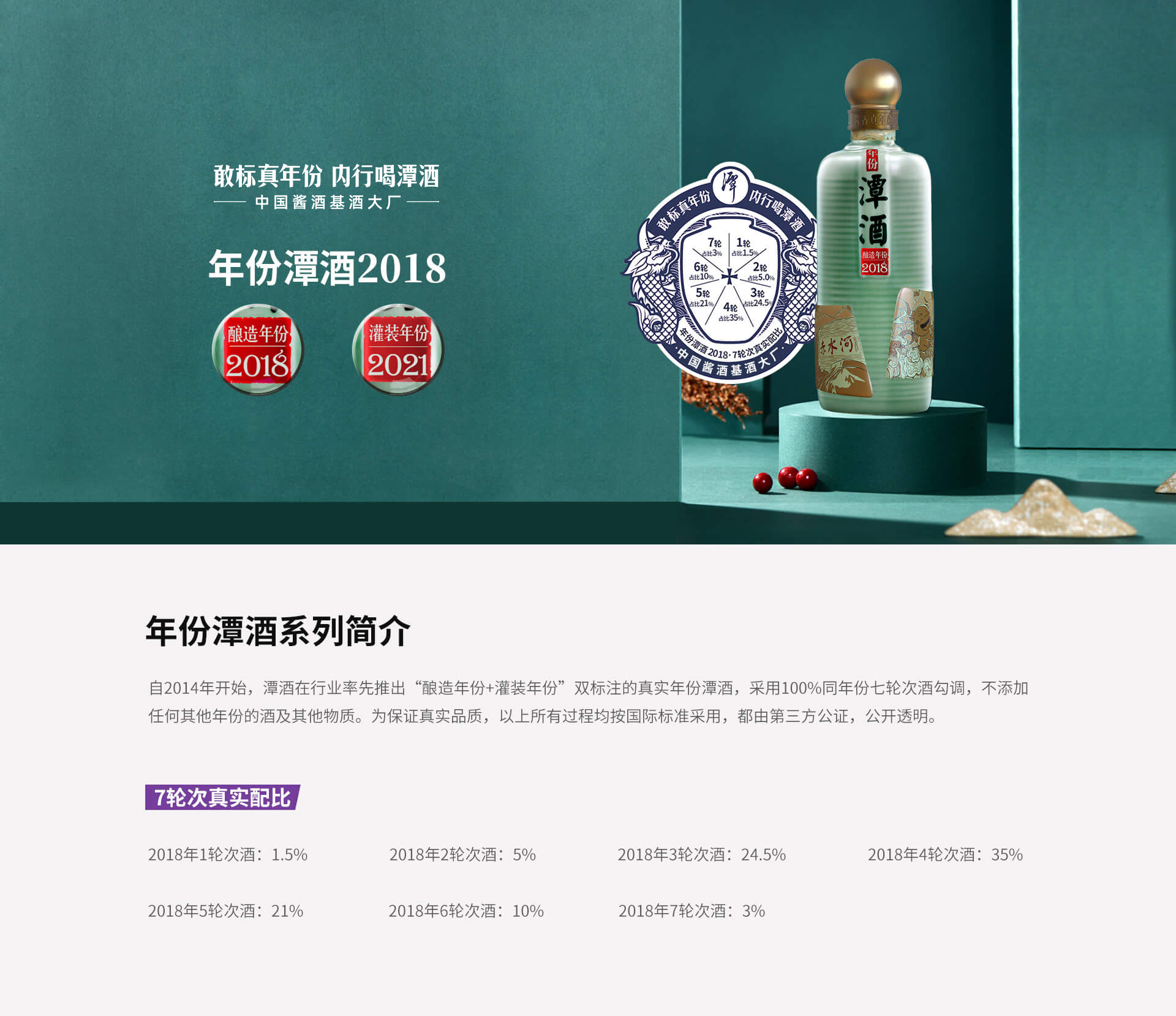 單一真年份潭酒系列-年份潭酒2018